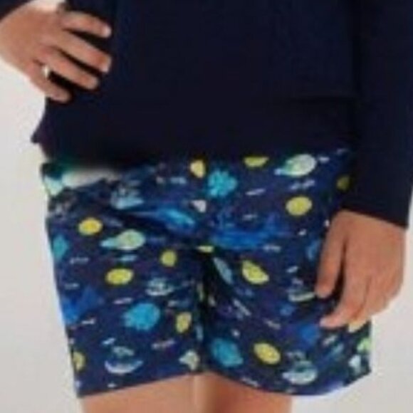 Quad Seven Other - SIZE 2T Toddler Boys Swim Shorts Swim Trunks BLUE Multi-Color FISH All-Over NWT